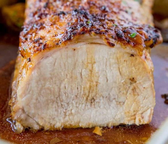 This garlic roast pork loin is simple to make and delivers huge flavor.